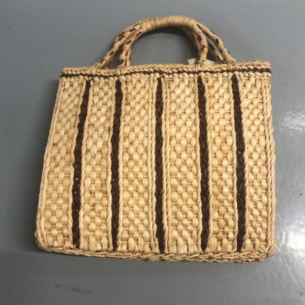Vintage 1970s JANA Woven Basket Tote Bag - Picture 3 of 4